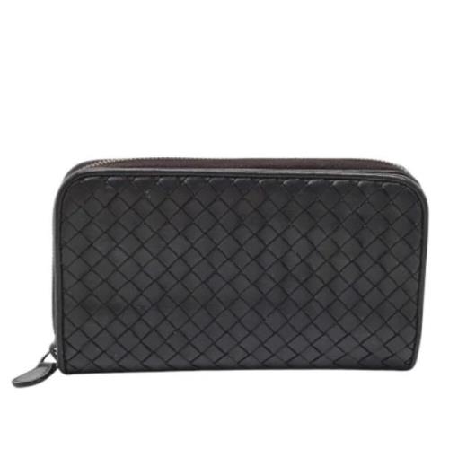 Pre-owned Leather wallets Bottega Veneta Vintage , Black , Dames