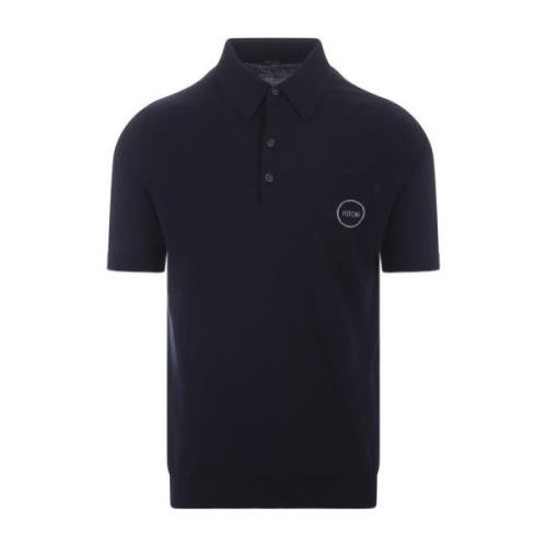 Zwart Poloshirt met Handtekeninglogo Kiton , Black , Heren