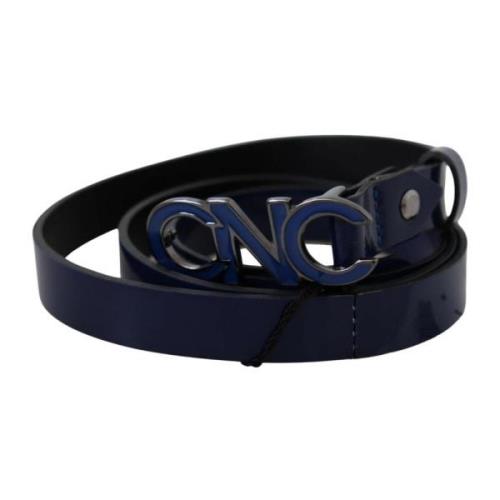 Blauw Leren Skinny Mode Riem Costume National , Blue , Heren