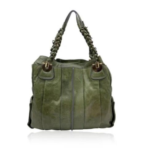 Pre-owned Leather totes Chloé Pre-owned , Green , Dames