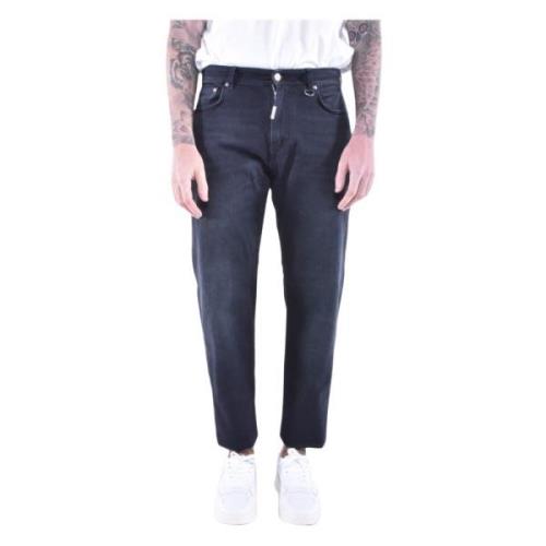 Vintage Zwarte Baggy Denim Jeans Represent , Black , Heren