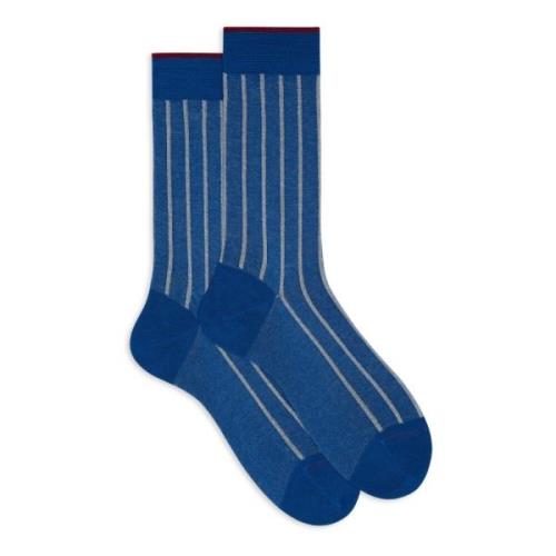 Prussian Blue Twin-Rib Cotton Socks Gallo , Multicolor , Heren