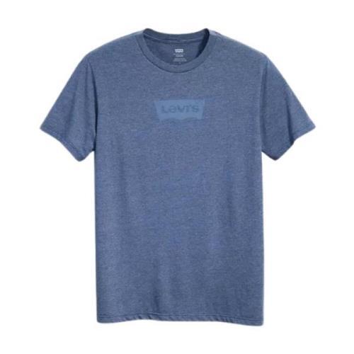 Casual Katoenen T-shirt Levi's , Blue , Heren