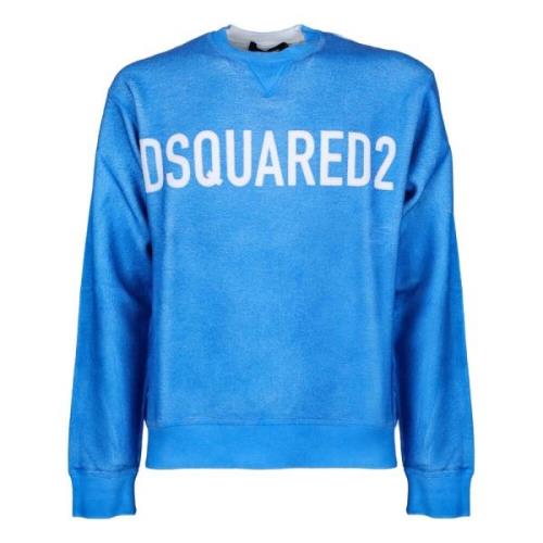 Iconische Logo Sweatshirt Upgrade Dsquared2 , Blue , Heren