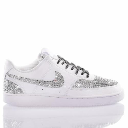 Zilver Witte Sneakers Dames Schoenen Nike , Gray , Dames