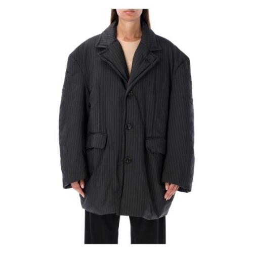 Stijlvolle Puffer Tailoring Jas Zwart/Grijs MM6 Maison Margiela , Blac...