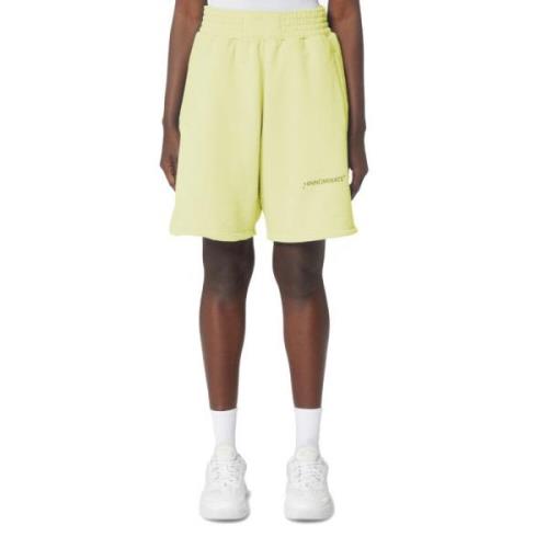 Katoenen Bermuda Shorts met Logo Print Hinnominate , Yellow , Dames