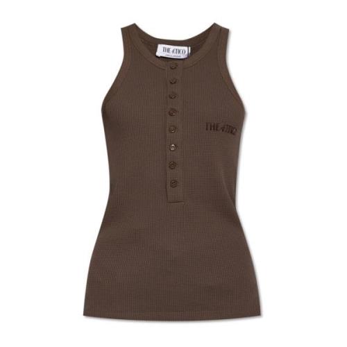 Top met logo The Attico , Brown , Dames