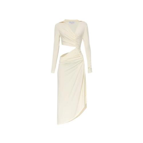 Uitgesneden jurk Off White , Beige , Dames