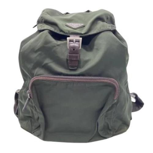 Pre-owned Fabric backpacks Prada Vintage , Green , Dames