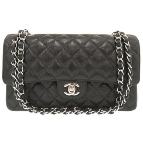 Pre-owned Leather shoulder-bags Chanel Vintage , Black , Dames