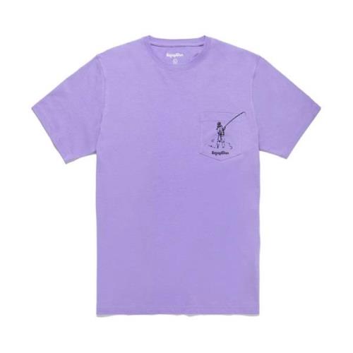 Katoenen T-shirt met Contrast Logo RefrigiWear , Purple , Heren