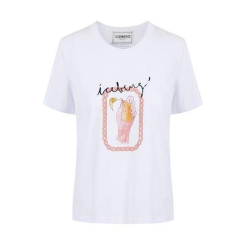 T-shirt met Forbidden Fruit print Iceberg , White , Dames