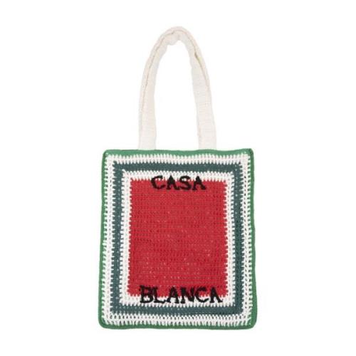 Gehaakte Tote Tas Rood Casablanca , Multicolor , Heren