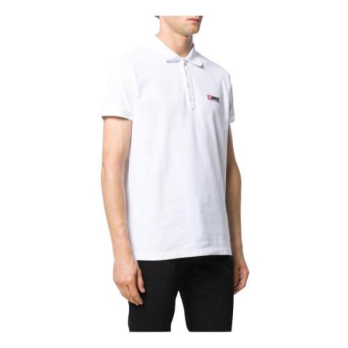 Klassiek Wit Poloshirt Diesel , White , Heren