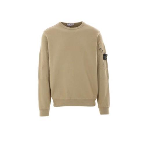 Cargo Zak Katoen Jersey Sweater Stone Island , Beige , Heren