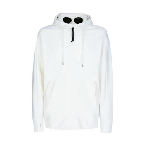 Zip-Up Hoodie met Goggle Detail C.p. Company , White , Heren