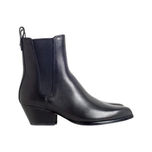 Zwarte Kinlee Bootie Leren Elastiek Michael Kors , Black , Dames