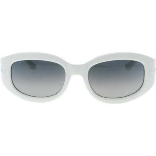 Klassieke Zonnebril Zwarte Frame Persol , White , Dames