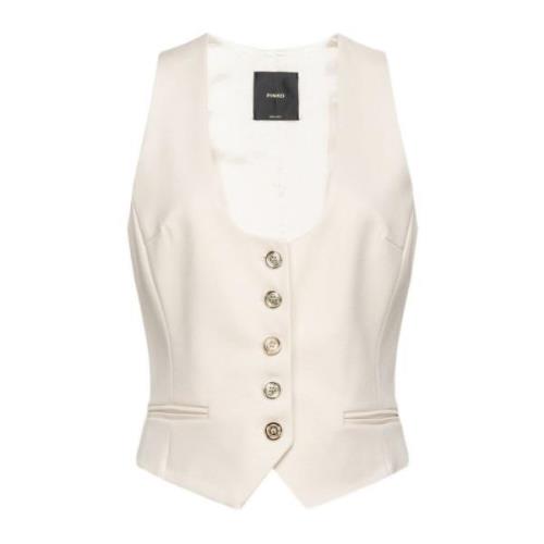 Stijlvolle Gilet met 100% samenstelling Pinko , White , Dames