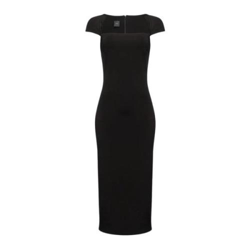 Neopreen Vloeibare Jurk Pinko , Black , Dames