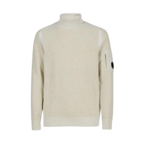 Warme Fleece Roll Neck Sweater C.p. Company , Beige , Heren