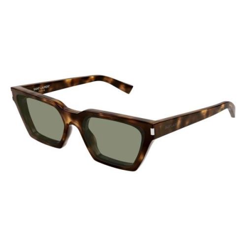 Iconische zonnebril Saint Laurent , Brown , Dames