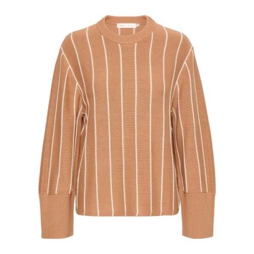 Gezellige Gebreide Pullover Toffee InWear , Brown , Dames