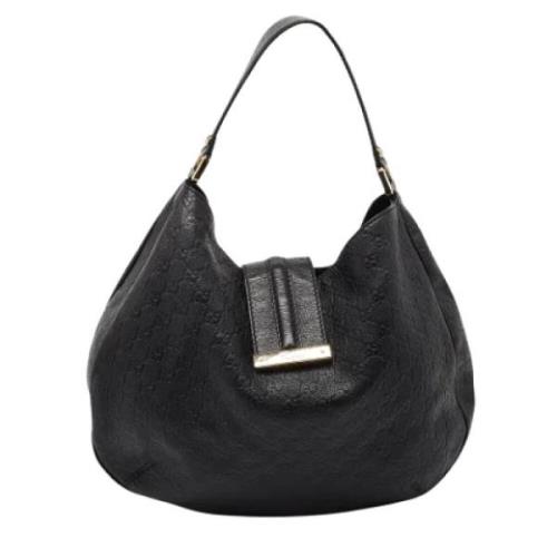 Pre-owned Leather handbags Gucci Vintage , Black , Dames