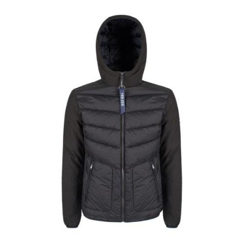 Gewatteerde Jas met Capuchon voor Mannen YES ZEE , Black , Heren