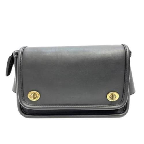 Pre-owned Leather shoulder-bags Coach Pre-owned , Black , Dames