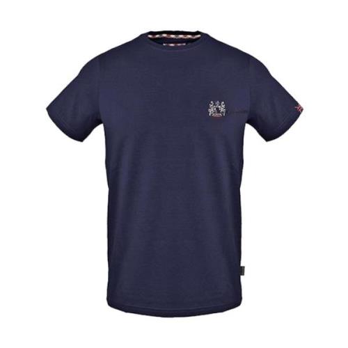 Katoenen T-shirt met Union Jack vlag Aquascutum , Blue , Heren