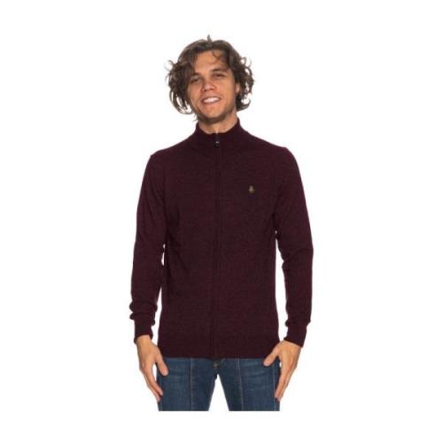 Cardigan York Bordeaux Zip Logo RefrigiWear , Red , Heren