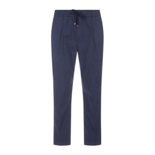 Blauwe Chino Broek Elastische Taille Jacob Cohën , Blue , Heren