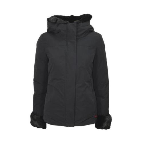 Korte Memory Parka met capuchon Woolrich , Black , Dames