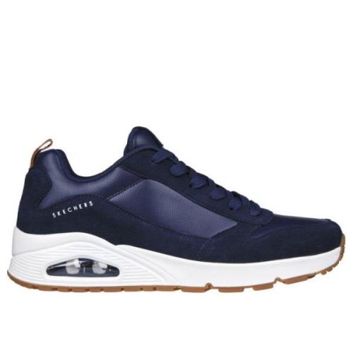 Stijlvolle Uno-Stacre Sneakers voor Mannen Skechers , Blue , Heren