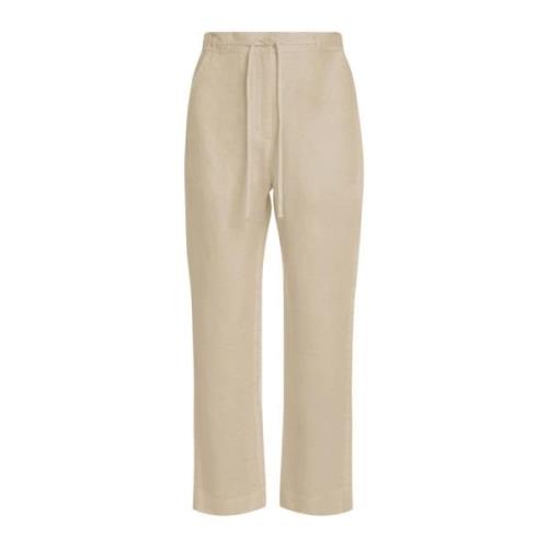 Linnen Boyfriend Fit Broek Tommy Hilfiger , Beige , Dames