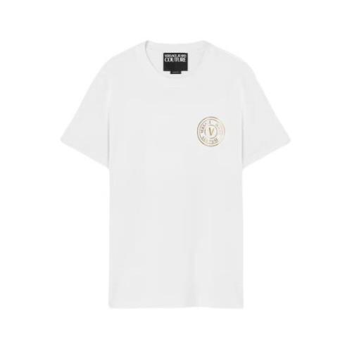 Klein Logo Wit Goud Branding Versace Jeans Couture , White , Heren