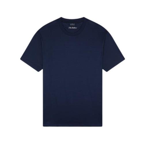 Blauw Katoenen Jersey T-shirt met Logo Paul & Shark , Blue , Heren