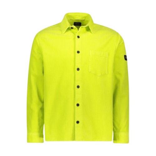 Fluweel Overhemd Klassieke Stijl Paul & Shark , Green , Heren