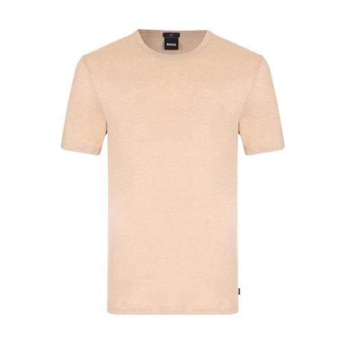 Linnen T-shirt Regular Fit Hugo Boss , Beige , Heren