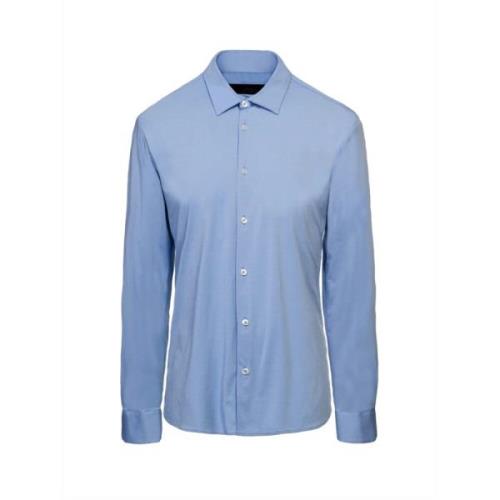 Lichtblauw Stretch Jersey Overhemd RRD , Blue , Heren