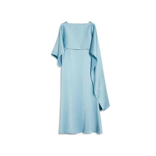 Vloeibare Satijnen Jurk met Stola Gambero Max Mara Weekend , Blue , Da...