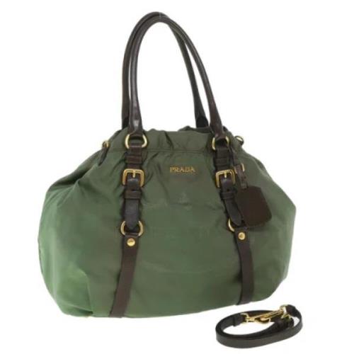 Pre-owned Leather prada-bags Prada Vintage , Green , Dames