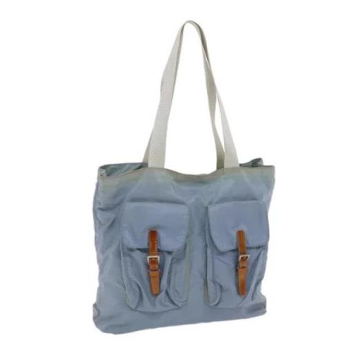 Pre-owned Nylon totes Prada Vintage , Blue , Dames