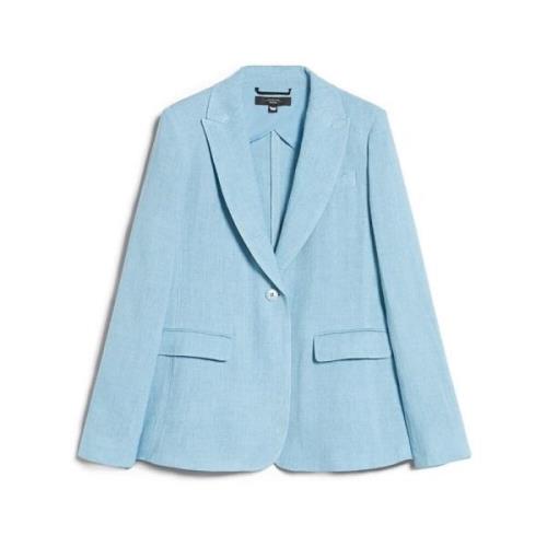 Linnen Blazer Nalut Aqua Blauw Max Mara Weekend , Blue , Dames