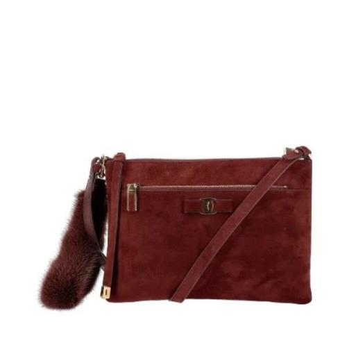 Pre-owned Suede crossbody-bags Salvatore Ferragamo Pre-owned , Red , D...
