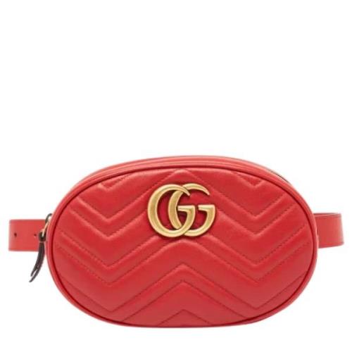 Pre-owned Leather handbags Gucci Vintage , Red , Dames