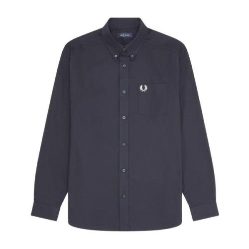 Klassieke Oxford Katoenen Overhemd Fred Perry , Blue , Heren