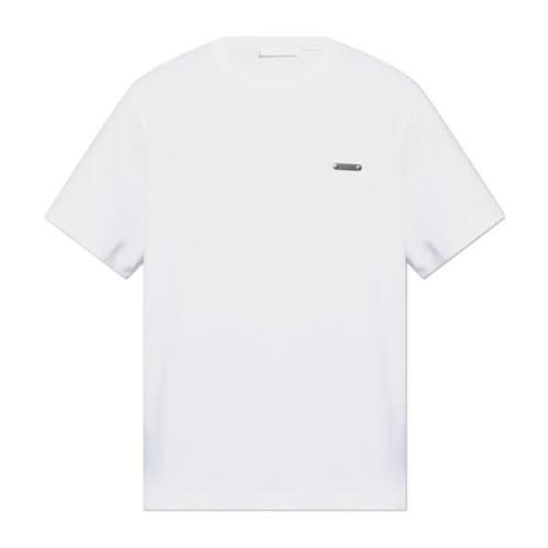 T-shirt met logotoepassing Helmut Lang , White , Heren